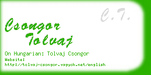 csongor tolvaj business card